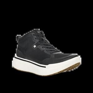 NEW AHNU men's sequence 1 mid sneakers in black & white